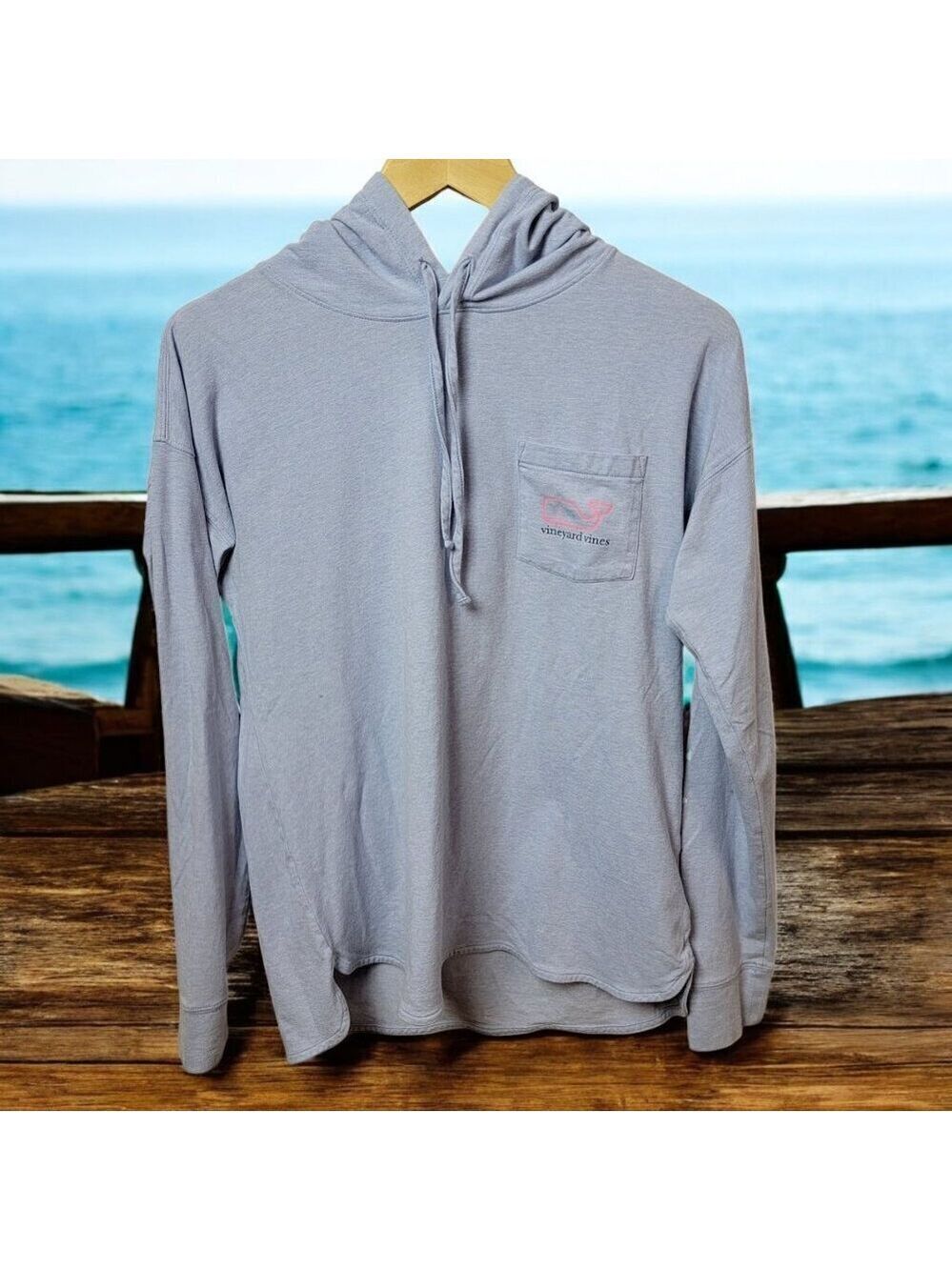 Vineyard Vines - Size M Blue Hooded Shirt - Great used Condition